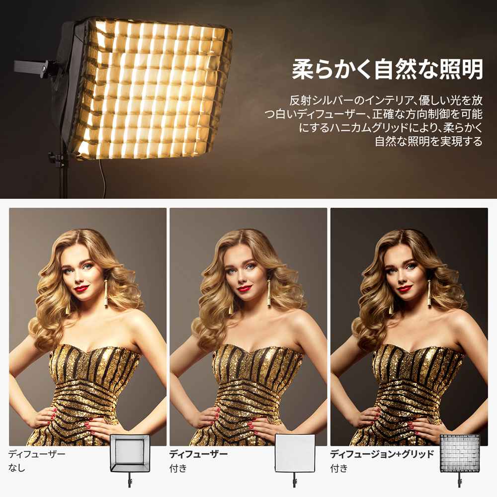 NEEWER ���ǥ��եȥܥå����ǥ��ե塼���� PL60C RGB LED�ӥǥ��饤�ȥѥͥ��� 37x34.5cm �ޤꤿ���߼� ����å�/�Хå�/�֥�å������ȥա����դ� ��곰������ �����å����åȥ��å� �����̿����եȥ饤���� NS6S