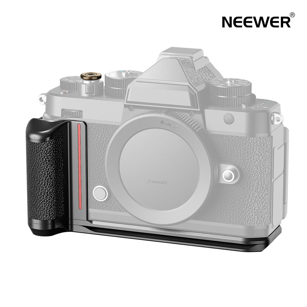 NEEWER ハンドグリップ Nikon Zfカメラ用 L型グリップ 超薄型レトロフォームフィットカメラ取り付けベースプレート ハンドル/真鍮シャッターボタン付き Arca Swiss三脚フルード雲台に対応 CA063