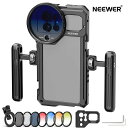 NEEWER Samsung S23 ウルトラスマホケージビデオリグ デュアルサイドハンドルグリップ/17mmネジ＆Mマウントレンズバックプレーン/67mmフィルターアダプター/スマホ用スタビライザー付き Samsung S23 Ultra用 ビデオ撮影