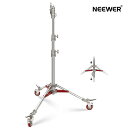 【クーポンで20%OFF】NEEWER 240cmステンレススチール製ライトスタンド 高耐久 写真用ライトスタンド キャスター/1-1/8