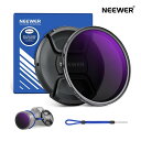 【クーポンで20%OFF】NEEWER 可変NDフィルター ND2-400 (1-9ストップ) レンズキャップ/ストラップ/クリーニングクロス付き 中性濃度 調整可能 多層コーティング 光学ガラス 防水/キズ防止/指紋防止 超薄型 減光フィルター