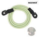 NEEWER カメラショルダーストラップ 110cm 耐久 丸型ナイロン製 クライミングロープ ネックレス式ストラップ キーホルダーと保護フラップ付き DSLR/ミラーレスカメラ用 緑 CA098