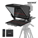 NEEWER プロンプター X12II iPad/タブレット用 アルミ合金製 RT113リモートとNEEWER Teleprompter App制御 Arca型カメラマウント/コールドシュー付き オンライン教育/生放送に適用 組立不要