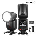 【P20倍+2000円引クーポン】NEEWER Z2-C 2.4G TTLラウンドヘッドフラッシュストロボ スピードライト アップグレードされたUI 2つの調整可能なモデリングランプ TTL/MクイックTCMスイッチ 76Ws 1/8000s HSS 7.2V/3000mAhバッテリー 600フルパワーフラッシュ