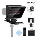 NEEWER X1 Pro II プロンプター 9インチ 金属製 RT113リモコン/APP制御/クイックスイッチ1秒ロックArcaタイプQRプレート/磁気スマホクランプ付き iPhone/Androidスマホに対応 組み立て不要