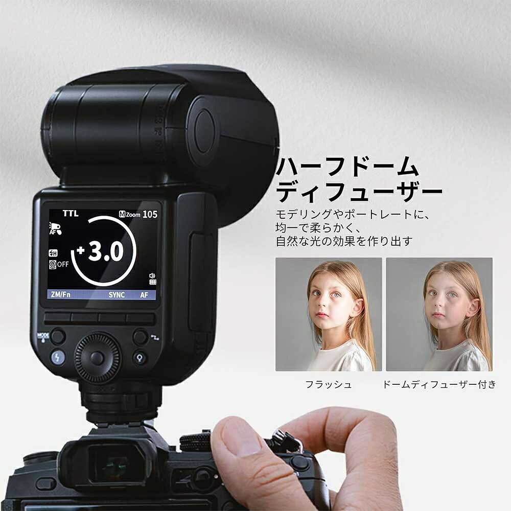 NEEWER Z2-S 2.4G TTL�饦��ɥإåɥե�å��她�ȥ��� ���ԡ��ɥ饤�� �ǥ��ե塼���� ���åץ��졼�ɤ��줿UI 2�Ĥ�Ĵ����ǽ�ʥ�ǥ�󥰥��� TTL/M�����å�TCM�����å� 76Ws 1/8000s HSS 3000mAh�Хåƥ꡼ 600�ե�ѥ�ե�å���