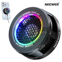 【クーポンで15%OFF】NEEWER 磁気式 スマホ冷却ファン スマホクーラー 低騒音 スマート温度制御/RGBライト/磁気リング&クリップ付き USB扇風機 スマホ散熱器 iPhone 15 16 Pro Max MagSafe iPadに対応 ゲーミングクーラー PA069