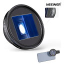 NEEWER 1.55x ブルーアナモルフィックスマホレンズ iPhone/Android/サムスンに対応 17mmレンズクリップ/58mmフィルターアダプターリング付き シネマティックワイドスクリーン効果 LS-43 ULTRA