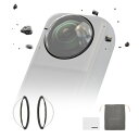 NEEWER X4レンズプロテクター Insta360 X4アクションカメラ対応 Insta 360 x4用 2個パック 取り外し可能なHD強化ガラスレンズプロテクター 9H硬度 クリーニングクロスとケース付き LPC01