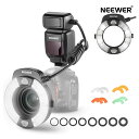 【P5倍+10%引クーポン】NEEWER RF1-S マルコリングフラッシュ 76Ws GN15 5600K TTL スピードライト 1-1/128出力 先幕/...