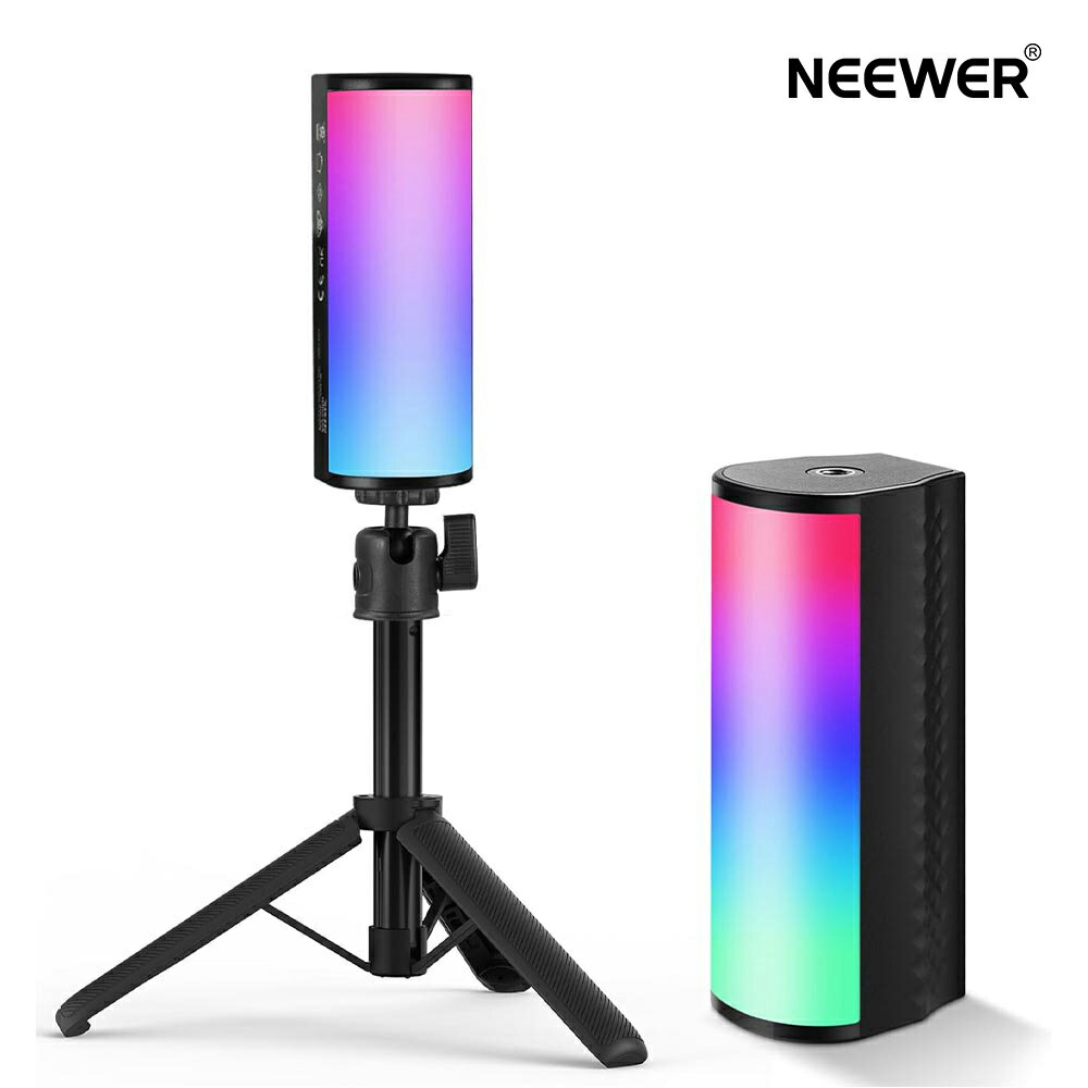 【10%OFFクーポン】NEEWER BASICS スティックライト マグネット式 ハンドヘルドライトワンド デスク三..