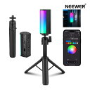 【P10倍+10%引クーポン】NEEWER 10cm スティックライト マグネット式 デスク三脚付き APP制御 手持ちハンドヘルド 360°フルRGB撮影用ライト LEDビデオライト 2550mAh電池 2500K-8500K 調光可能 CRI 97 17シーン効果 TikTok/YouTube/Vlog撮影用 TL97C