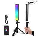 【P10倍+10%引クーポン】NEEWER 23cm RGBスティックライト マグネット式 デスク三脚付き ハンドヘルド ライトワンド 2500K-8500K 調光可能 CRI95+ 17シーン フルカラー LEDチューブバー 2550mAhバッテリー TikTok/YouTube/Vlog撮影用 TL21C