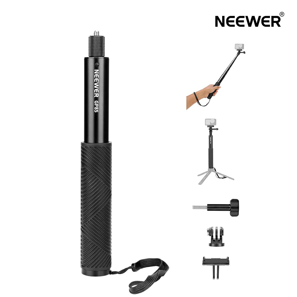 Rakuten - NEEWER 延長ロッドキット 隠し自撮り棒 OSMO Action 5 Pro/4/3/Hero 13/12/11/X5/X4/X3に対応 アクションカメラアダプター/磁気クイックリリースマウント付き ビデオ録画用 GP-85