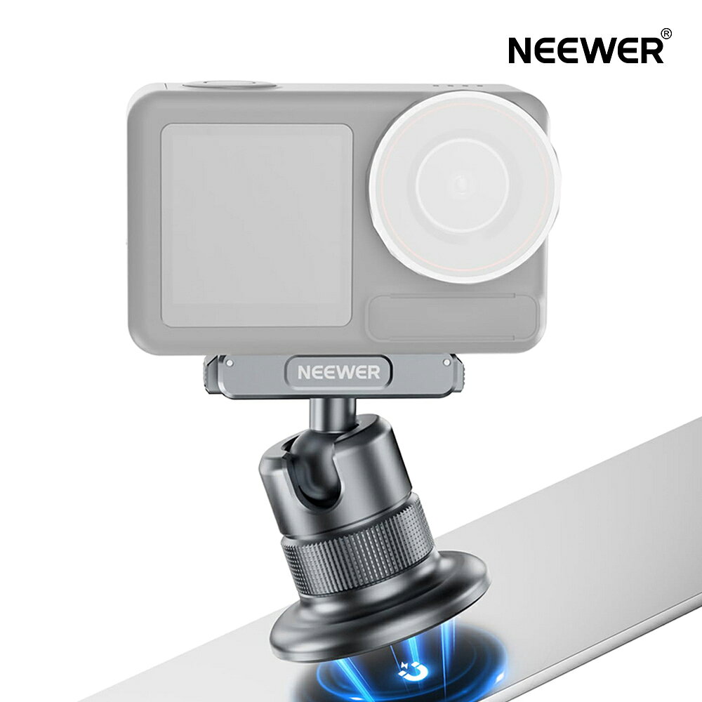 乐天商城 - 【P10倍UP中!】NEEWER カメラマウント マグネット式 カメラアダプター Osmo Action 5 Pro/4/3に対応 360°クイックリリースボールヘッドアダプターマウント ポータブル 1/4