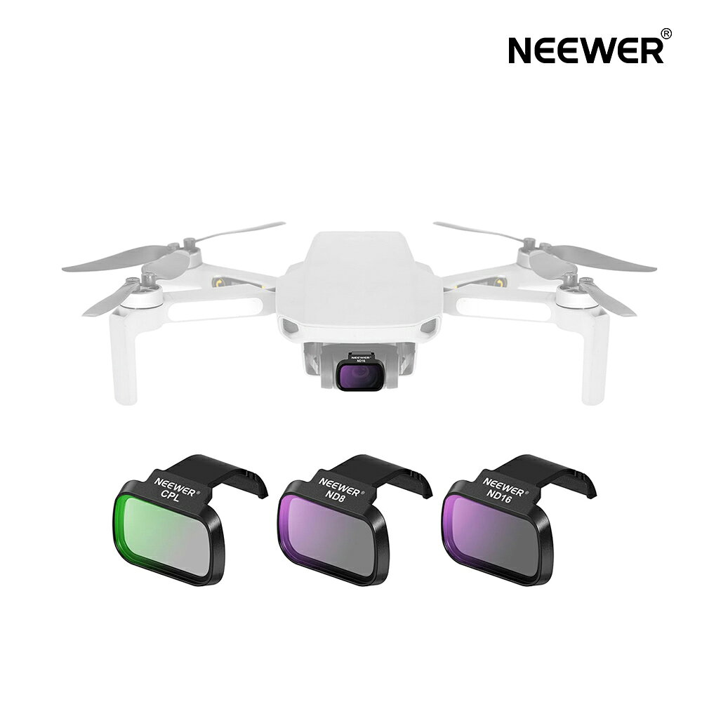 Rakuten - NEEWER 43cm NDフィルターセット Mini 4K/2 SE/SE/2/Mavic Mini対応 3個セット CPL/ND8/ND16 マルチコートHD光学ガラス NDフィルター ドローンカメラレンズアクセサリー FL-C41