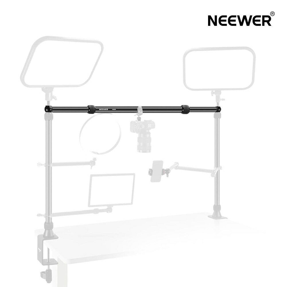 Rakuten - NEEWER 85-150cm 水平ブームアーム NEEWER NK002&NK003 オーバーヘッド卓上カメラマウントリグウェブカメラスタンド用 伸縮クロスアーム スマホホルダー/LEDライト用 ビデオ録画/生放送用 NK009