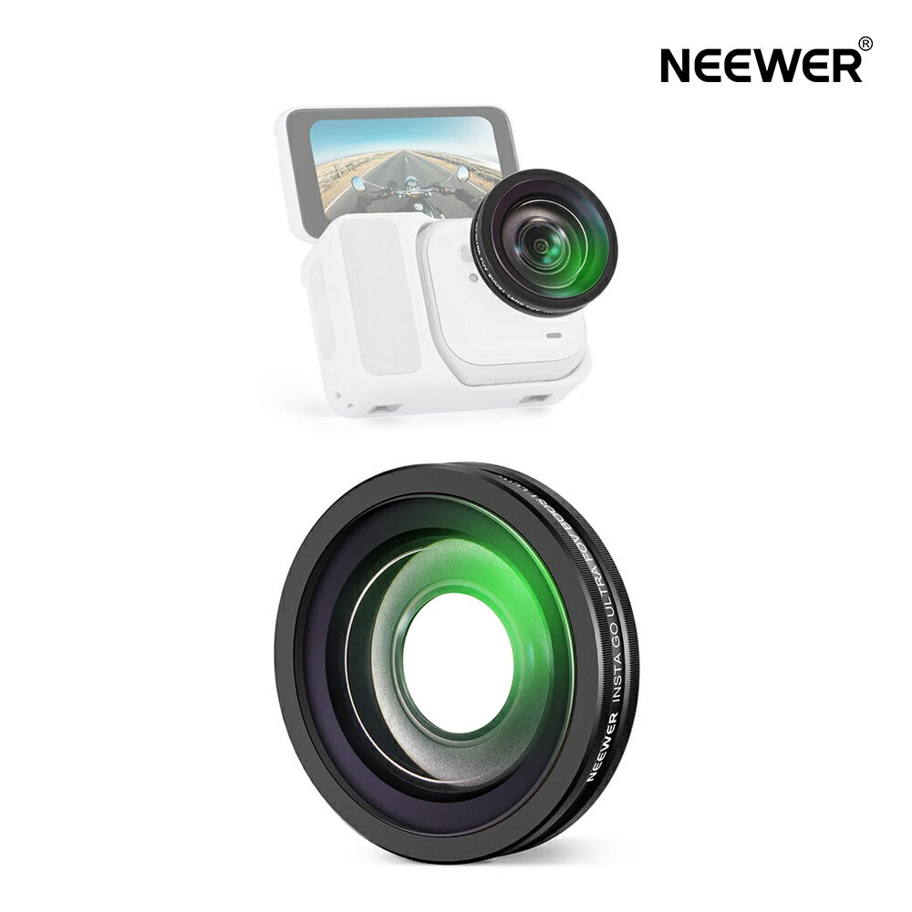 Rakuten - NEEWER 広角レンズ GO Ultraに対応 185° FOV マルチコートHD光学ガラス 2枚2群 ねじ込み式 アクションカメラレンズアクセサリー LS-85