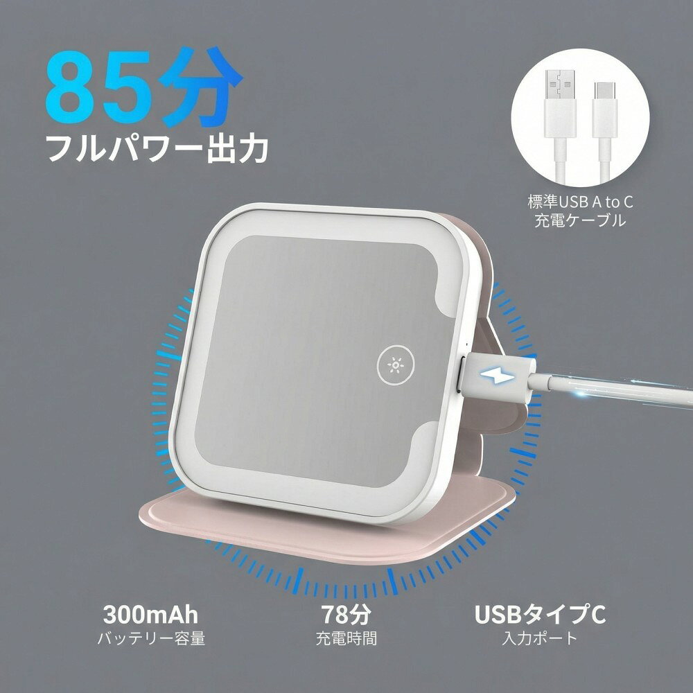 NEEWER ENTRY LEVEL VERSION 4.4インチ 化粧鏡 LEDライト付き メイクアップミラー ...