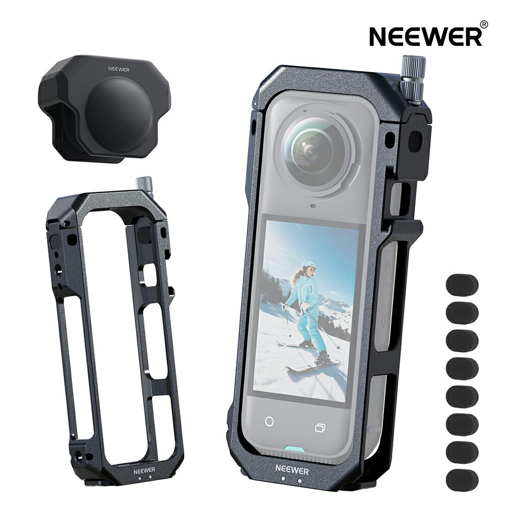 NEEWER カメラケージInsta360 X5対応 保護ケース Insta360 X5に対応 アルミ合金フ...