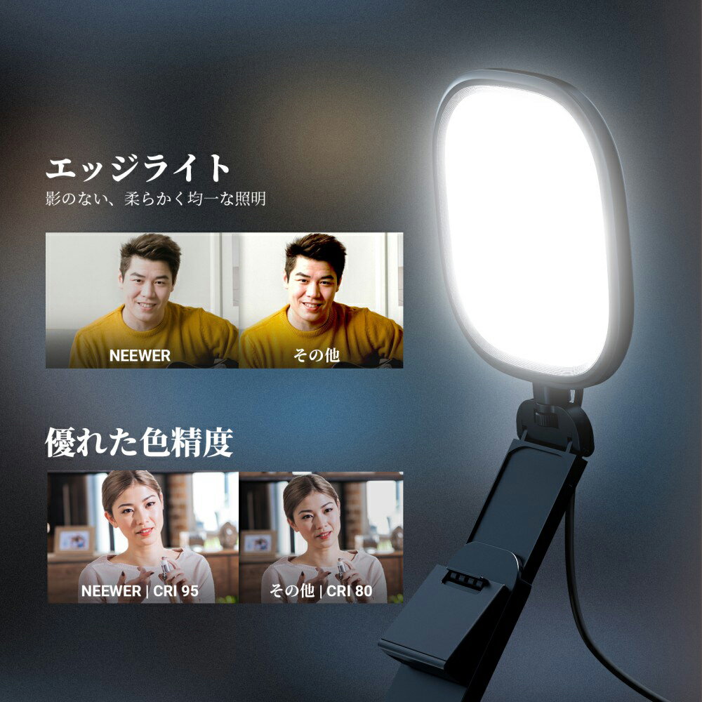 NEEWER BASICS 5����� LED����󥰥饤�� �������ۿ��ѥ饤�� 2�ĥ��å� 10W �� CRI95 ���å���å� 5���⡼�� 10�ʳ�Ĵ�� 3000K-6500K������ ���������° ���ޥ�/�Ρ��ȥѥ������� ������/������/�ӥǥ�Ͽ��/��ľ���/�ӥǥ������� NL10