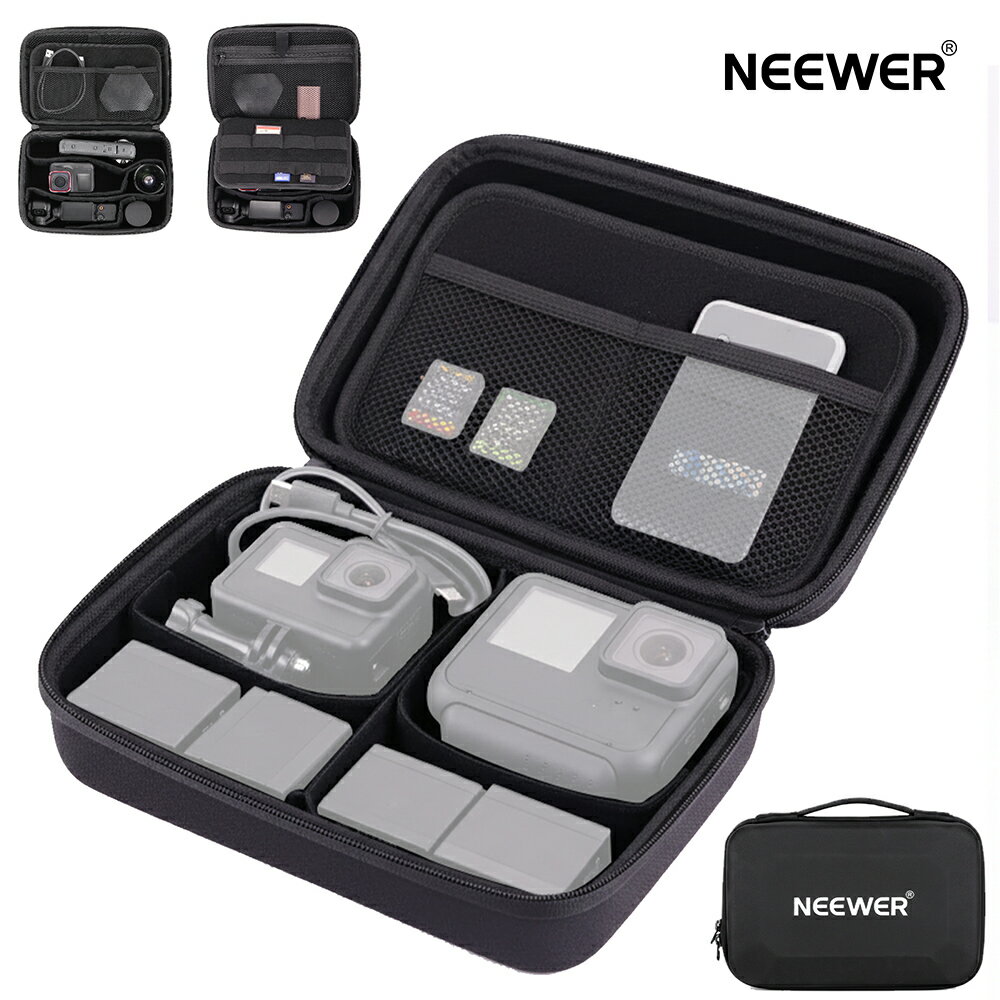 NEEWER アクションカメラ&アクセサリー用キャリングケース 防水 保護収納バッグ DI...