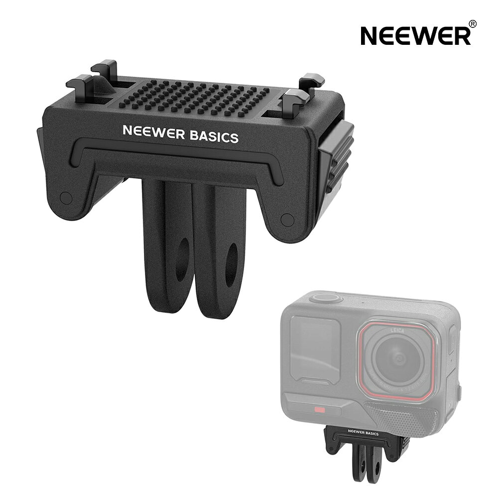 Rakuten - NEEWER クイックリリースマウントアダプター マグネット式 Ace Pro 2/Ace Pro/X5に対応 アクションカメラスタンドベース延長ブラケットアクセサリー 2本爪フィンガー付き ビデオ録画/写真撮影用 DP05