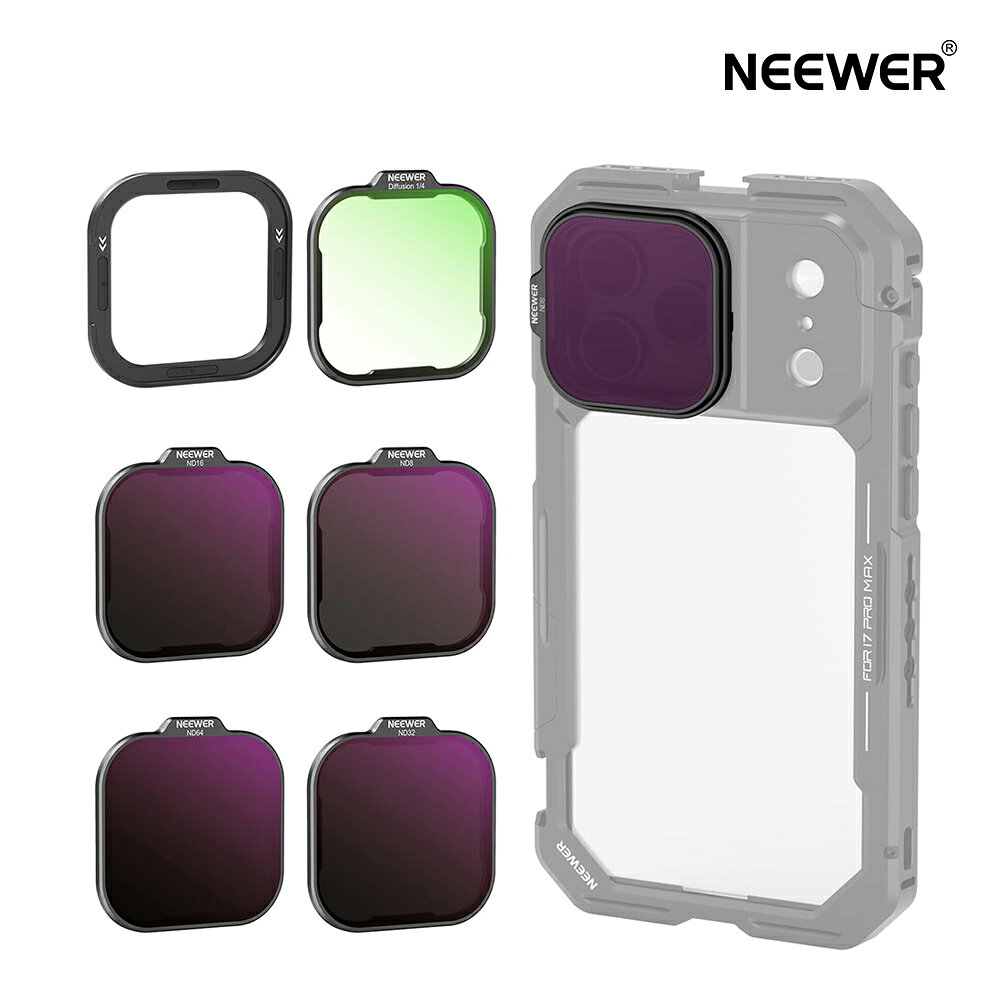 NEEWER ND�ե��륿�����å� PA143/PA144 ���ޥۥ��������� ND8/16/32/64 ���� 1/4�֥�å��Ȼ��ե��륿�� �ޥ��ͥåȼ��Хå���...