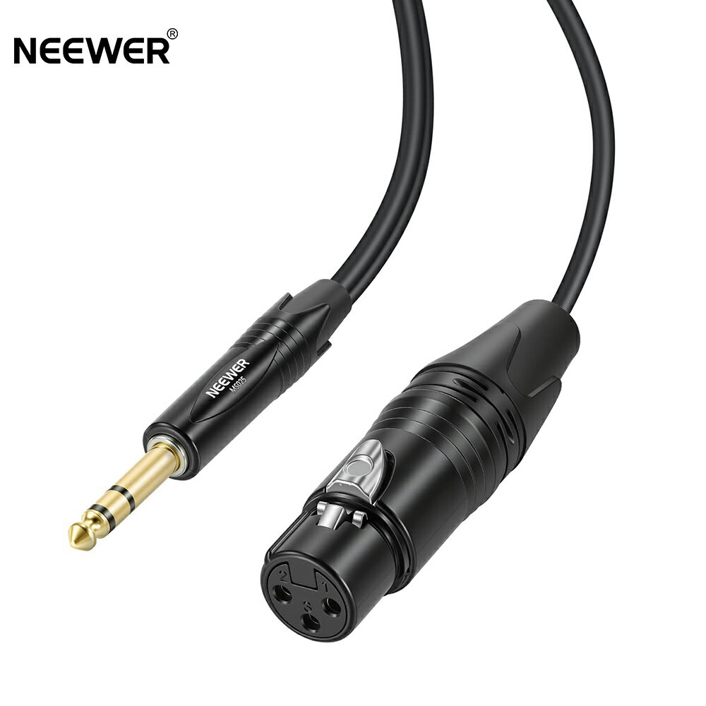【P10倍UP中!】NEEWER 6.35mm 1/4インチ TRS to XLRメスケーブル マイク/ギター/ベースコードアダプタコネクタ ショットガン/コンデンサーマイク/オーディオアンプ/ミキサー/パワードスピーカー/PAシステム用 MS025
