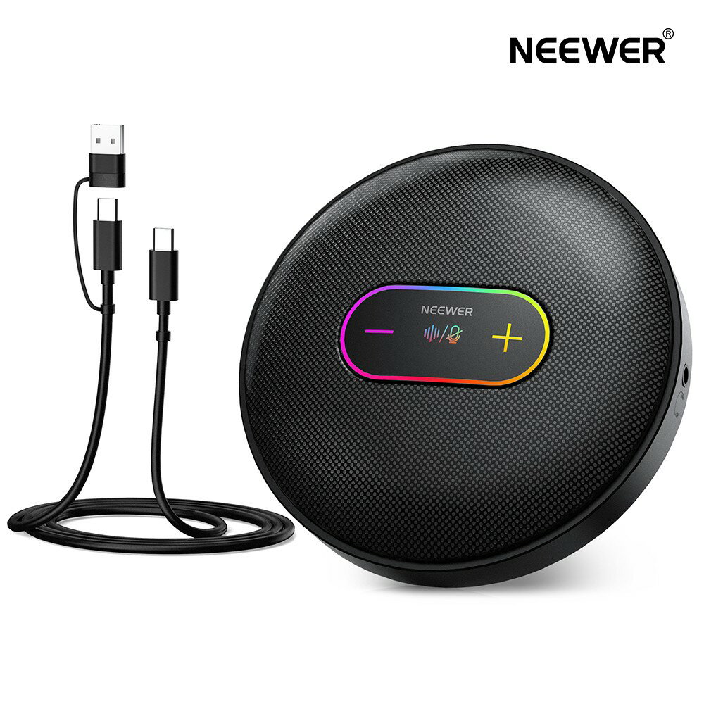 NEEWER USBマイク AIノイズキャンセリング搭載デスクトップ型無指向性コンデンサーマイク 48kHz/24bitミュート機能付き オンライン会議/Skype/授業/Windowsパソコン/ノートパソコン/Mac/スマートフォン対応（スピーカーではありません） UM04