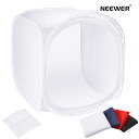 【P10倍+10%OFFクーポン】NEEWER 60cm/80cm 撮影ボックス 写真スタジオ撮影テント 折りたたみ式ライトキューブ 拡散ソフトボックス ライトボックス 4色の背景(青赤白黒)付き 写真撮影用(ライトパネル/ストリップは含まぬ)