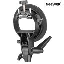 NEEWER Sタイプ ブラケットホルダー スクエアヘッド フラッシュスピードライト用 Bowensマウント付き Godox AD200Pro NEEWER Z760 NW760 NW700 TT560 Q3 大型ハンドル アンブレラ マウントに対応 ST-FS