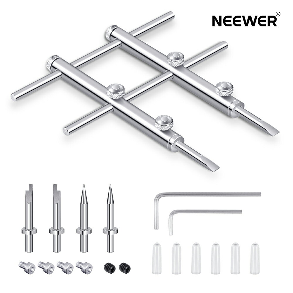 【P10倍+300円クーポン】NEEWER カメラレンズ修理ツール メンテナンス用工具キット 内容：10-100mmかに目レンチ+チップ3点+ネジ6点+六角レンチ2点 Canon Nikon Sony Olympus DSLRカメラに対応