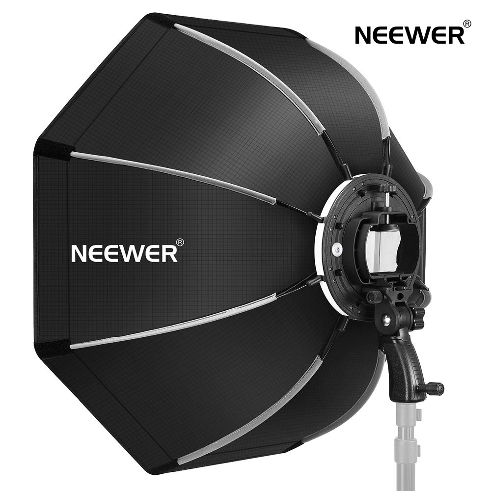 NEEWER 65cm八角形ソフトボックス Sタイプブラケットマウント キャリングケース付き NEEWER TT560 NW561 NW625 NW635 NW645 NW655 NW-670 750IIスピードライトおよびQ3 AD200Proフラッシュストロボなどに対応