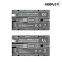 NEEWER 2個入りNP-F550バッテリー 2600mAh Sony NP-F550/570/530交換用バッテリー Sony Handycams NEEWER Nanguang CN-160 CN-216 CN-126シリーズと他のNP-F550を使うLEDカメラビデオライトに対応