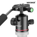 NEEWER ヘビーデューティカメラ三脚ボールヘッド ハンドル、1/4"アルカタイプクイックシュープレート、360度パノラマヘッド付き 三脚、モノポッド、スライダー、DSLRカメラ、ビデオカメラに対応 最大荷重17.6ポンド/8キロ