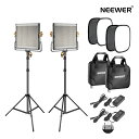 【あす楽対応★楽天1位獲得!お買い得2本セット】Neewer 2パック 調光可能な二色480 LEDビデオライト照明キット Uブラケット付きの3200K-5600K CRI 96+ LEDパネル、75インチライトスタンド ソフトボックスディフューザー YouTubeスタジオ撮影とビデオ撮影用