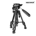 NEEWER 62cm撮影用ミニ三脚 卓上カメラ三脚 3ウェイ雲台付き 軽量 高さ調整可 アルミ合金製 耐荷重3kg 旅行用-「T210」