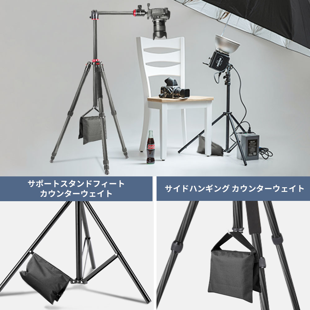 NEEWER ウェイトバッグ 頑丈な撮影用サンドバッグ 砂袋 重り 2個/4個/6個セット スタジオビデオ用サンドバッグ ウェイトサポート ライトスタンド/ブームアーム/三脚に対応 （ブラック/イエロー） 画像3