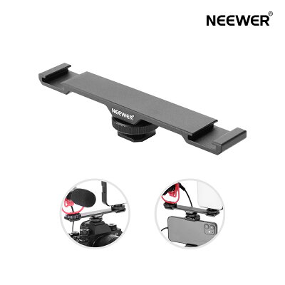 Neewer デュアルコールドシューマウントブラケット