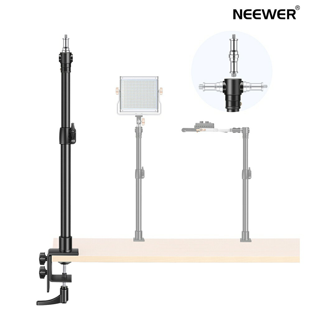 Rakuten - NEEWER 多機能卓上スタンド デスクマウントスタンド 35-55cm Cクランプ卓上スタンド アルミ製 ライトスタンド クリップスタンド ハンドル と1/4