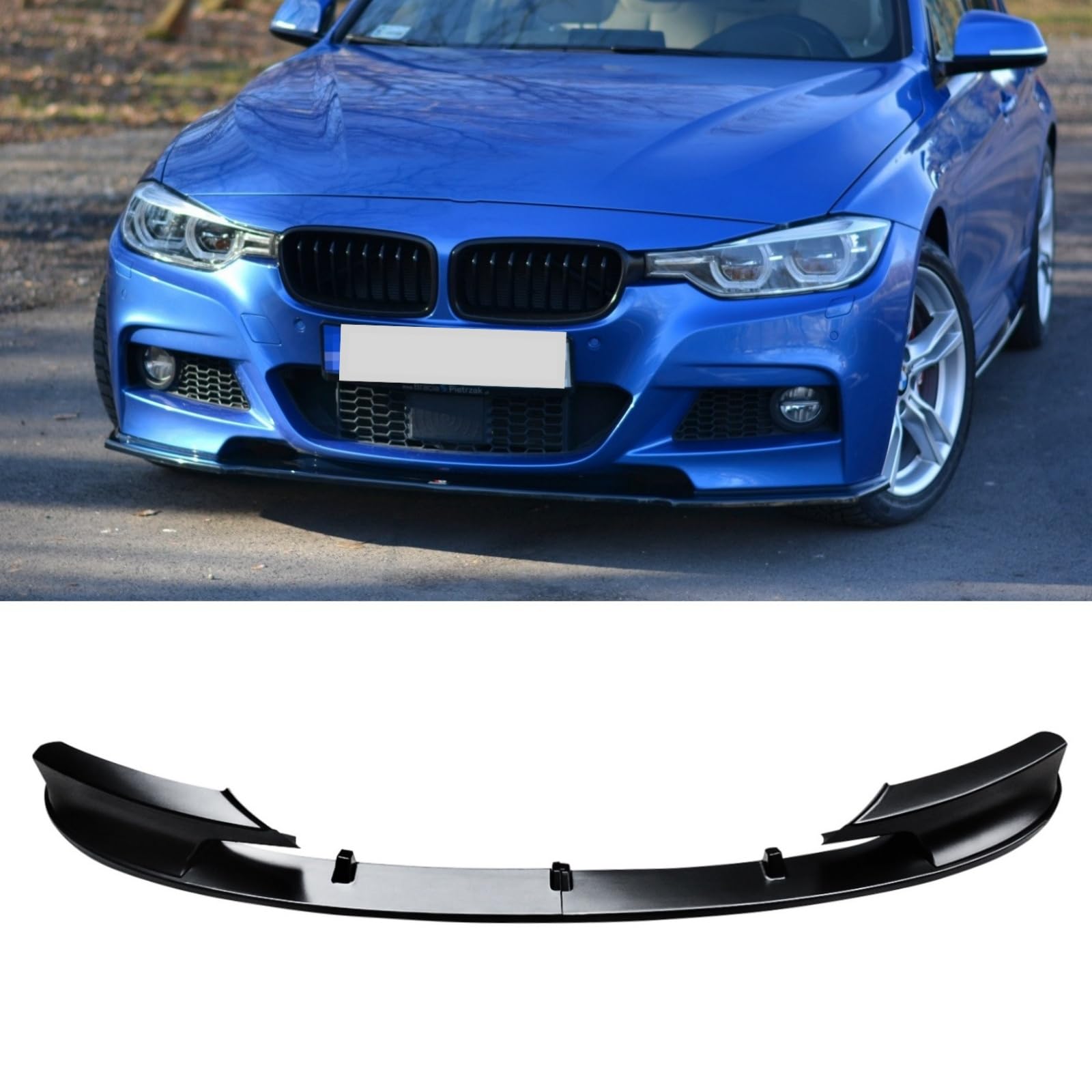 フロントリップ BMW 3 シリーズ F30 F31 2012-2018 M スポーツ パフォーマンス 専用 フロントスポイラー 艶消し黒 ABS塗装済み スプリッター板 リップスポイラー リップ カスタム フロントバンパー エアロパーツ ガーニッシュ カーアクセサリー