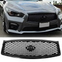 インフィニティ グリルオーバー 2014-2017 INFINITI Q50 JDMスタイル フロントフードアッパーグリル グリルオーバーレイ フロントグリル グリルストライプ ドレスアップカバー グリルストライプ バンパー カーアクセサリー 外装パーツ