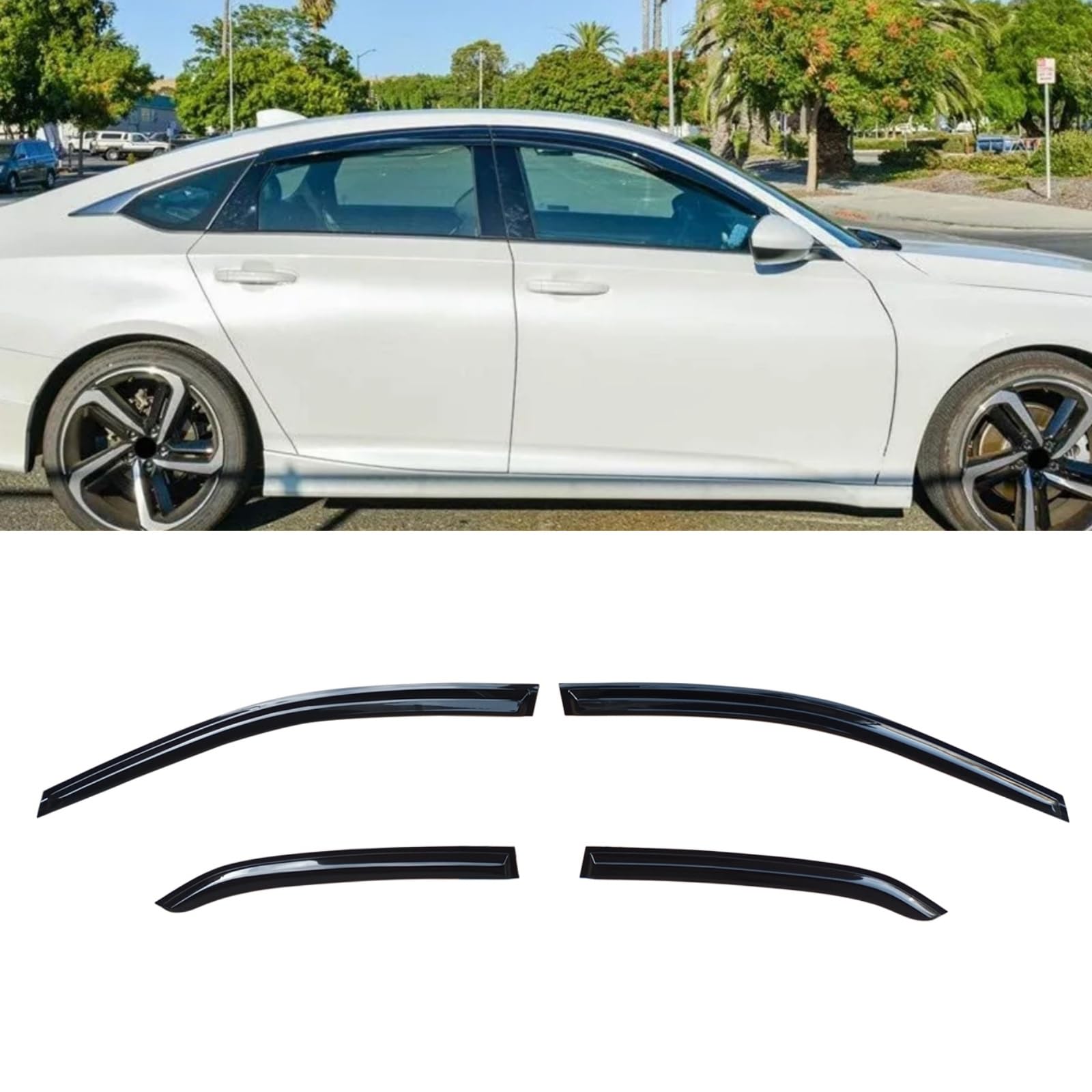 レインガード ウインドウバイザー ホンダ アコード 2018-2022 専用 サイドバイザー ウィンドウ レイン..