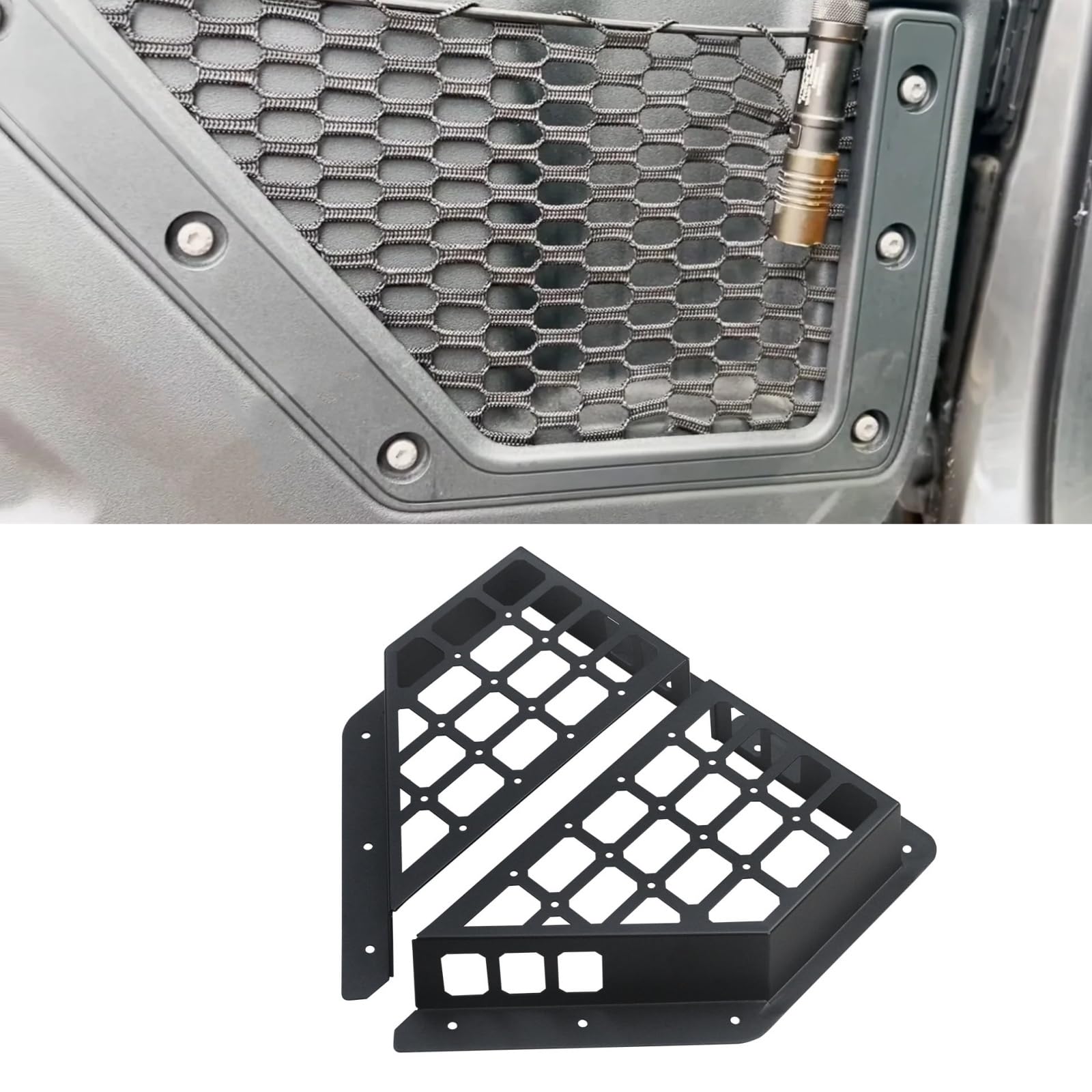 センター コンソール アームレスト ボックス 2021-2023 フォード ブロンコ 用 収納ボックス オーガナイザー トレイ カバー フレーム ドレスアップ 内装 汚れ防止 傷防止 貼るだけ簡単 カーパーツ アクセサリー 保護カバー カー用品 内装 カスタムパーツ ペア 2 部分 艶消し黒