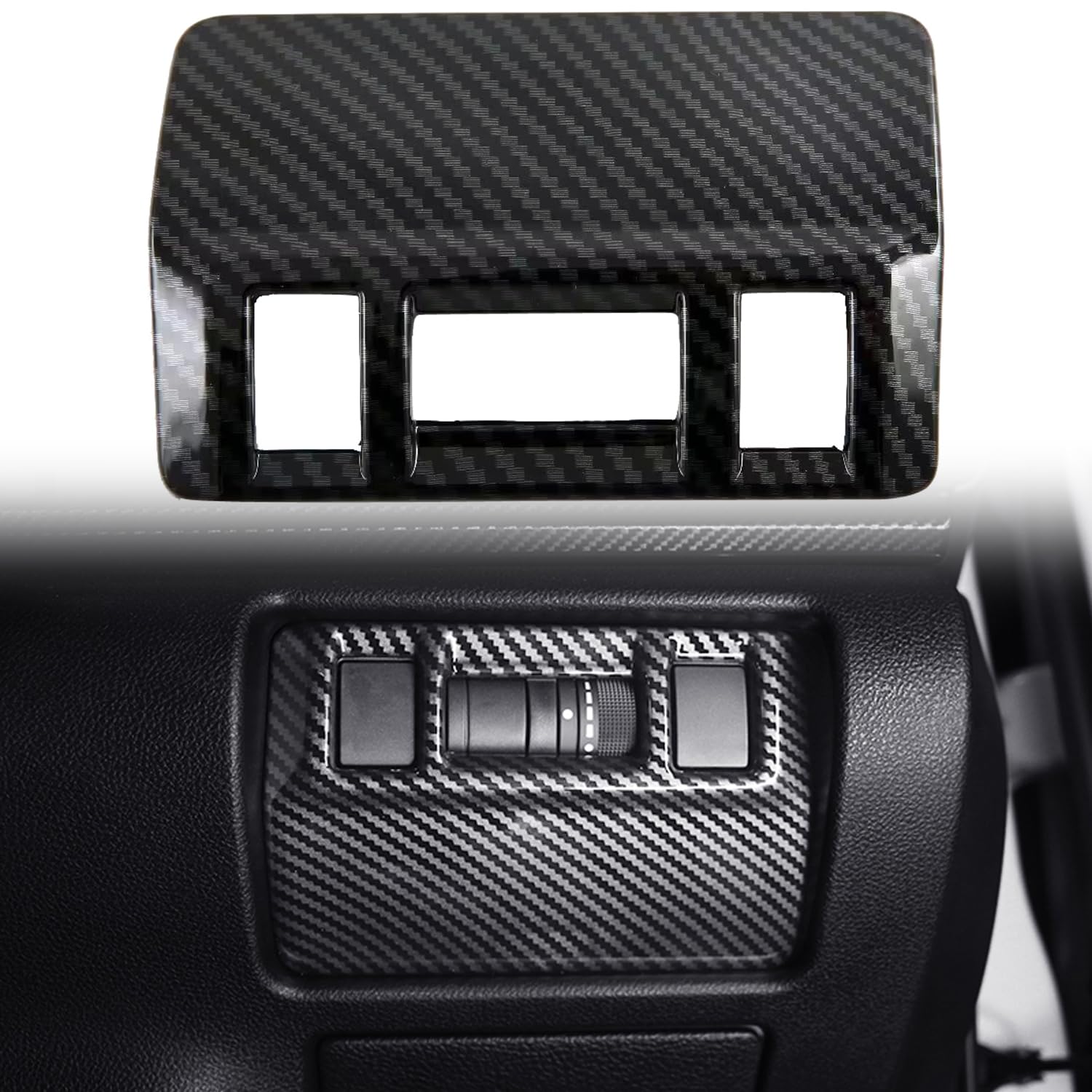 スバル クロストレック 新型 GU系 R4.12~ インプレッサ R5~ GU系に適用ヘッドライト スイッチ ボタン パネル カバー フレーム ドレスアップ 内装 カスタム パーツ アクセサリー カーボン調 ABS 1PCS