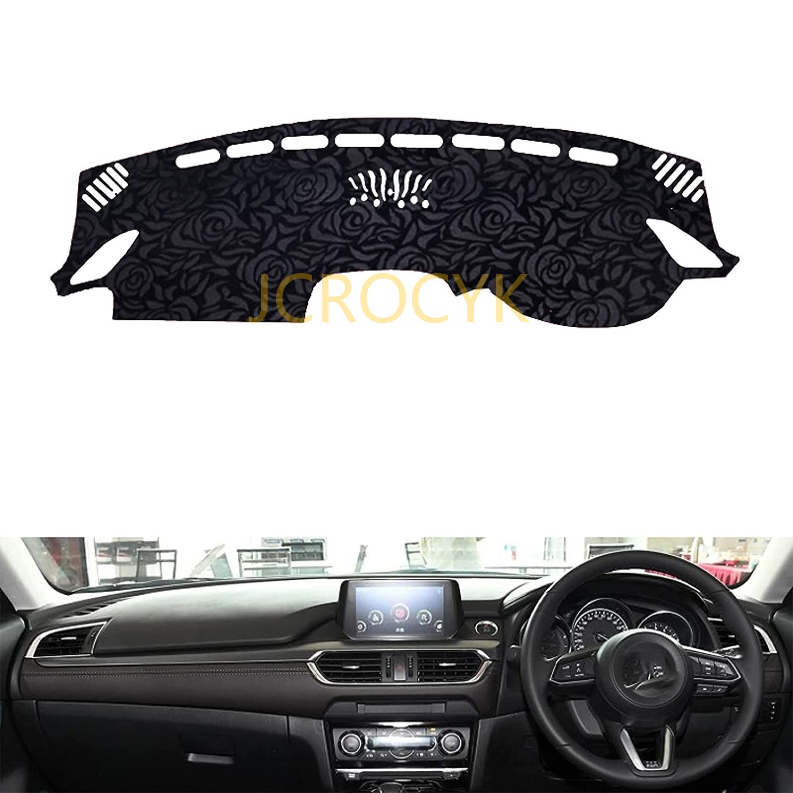 適合マツダアテンザ 2017 2018 2019ダッシュボードマットダッシュボードカバー日焼け防止 ダッシュボード用の抗紫外線パッド車種専用設計インテリアアクセサリー耐熱性 耐久性 右手運転