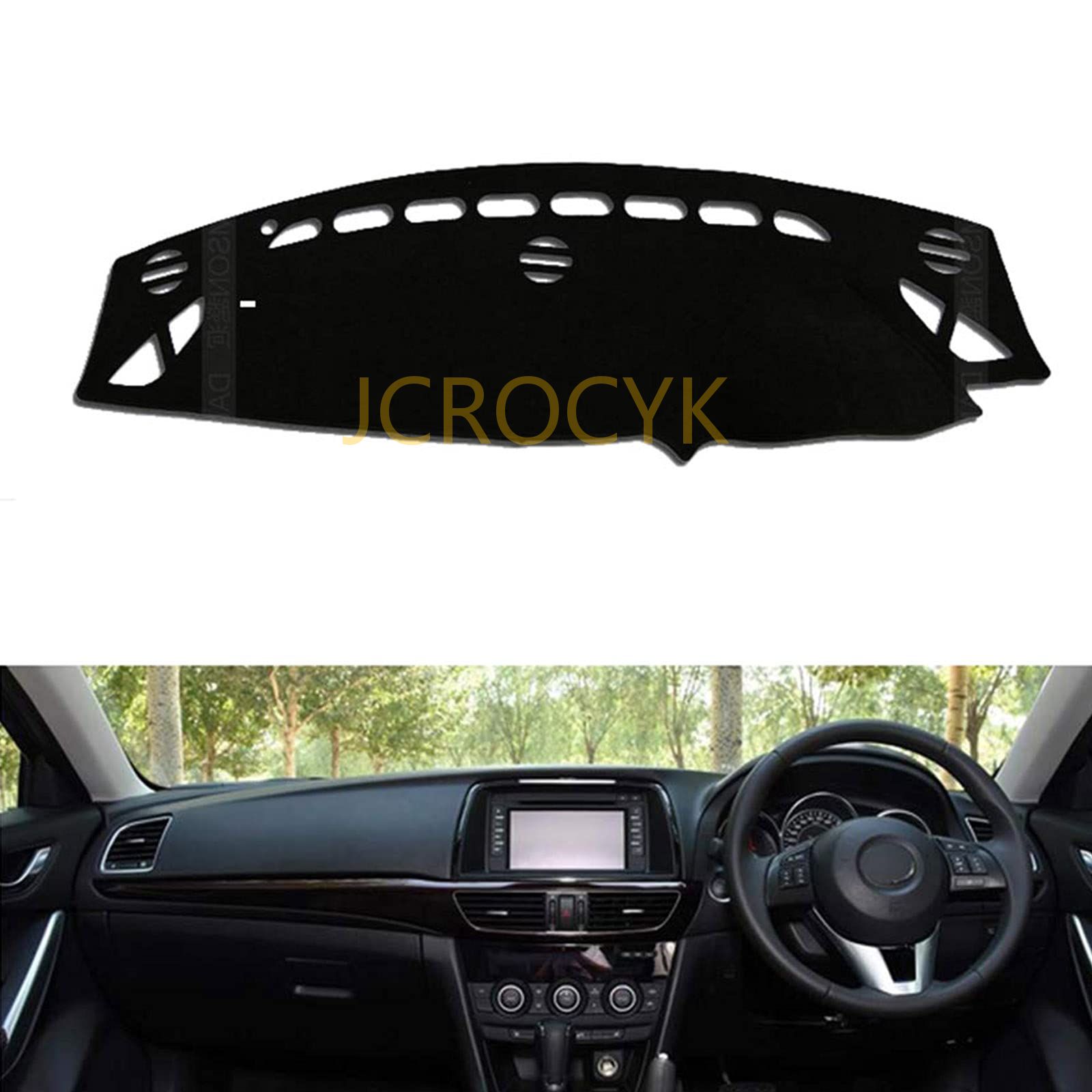 ダッシュボードマット車内ダッシュボードカバー 日焼け防止 適合マツダ6 第3アテンザ 2013-2014 ダッシュボード用の抗紫外線パッド車種専用設計 インテリア アクセサリー 耐熱性 耐久性 右手運転