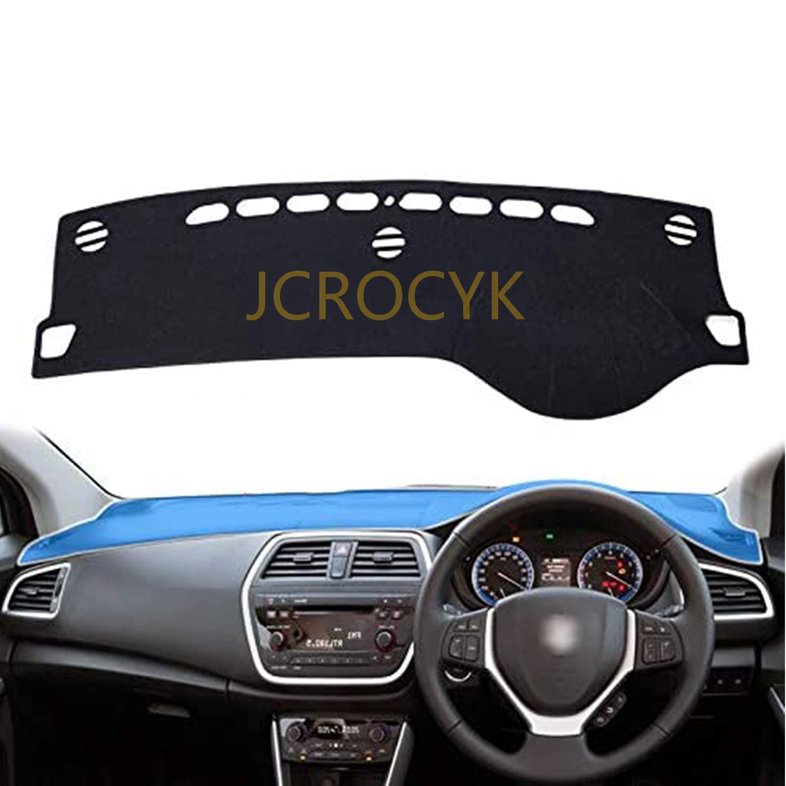 ダッシュボードマット適合スズキ エスクード SX4 S-CROSS 2016 2017 2018車種専用設計ダッシュボードカバー日焼け防止 ダッシュボード用の抗紫外線パッドインテリアアクセサリー耐熱性 耐久性 右手運転 取り付け簡単