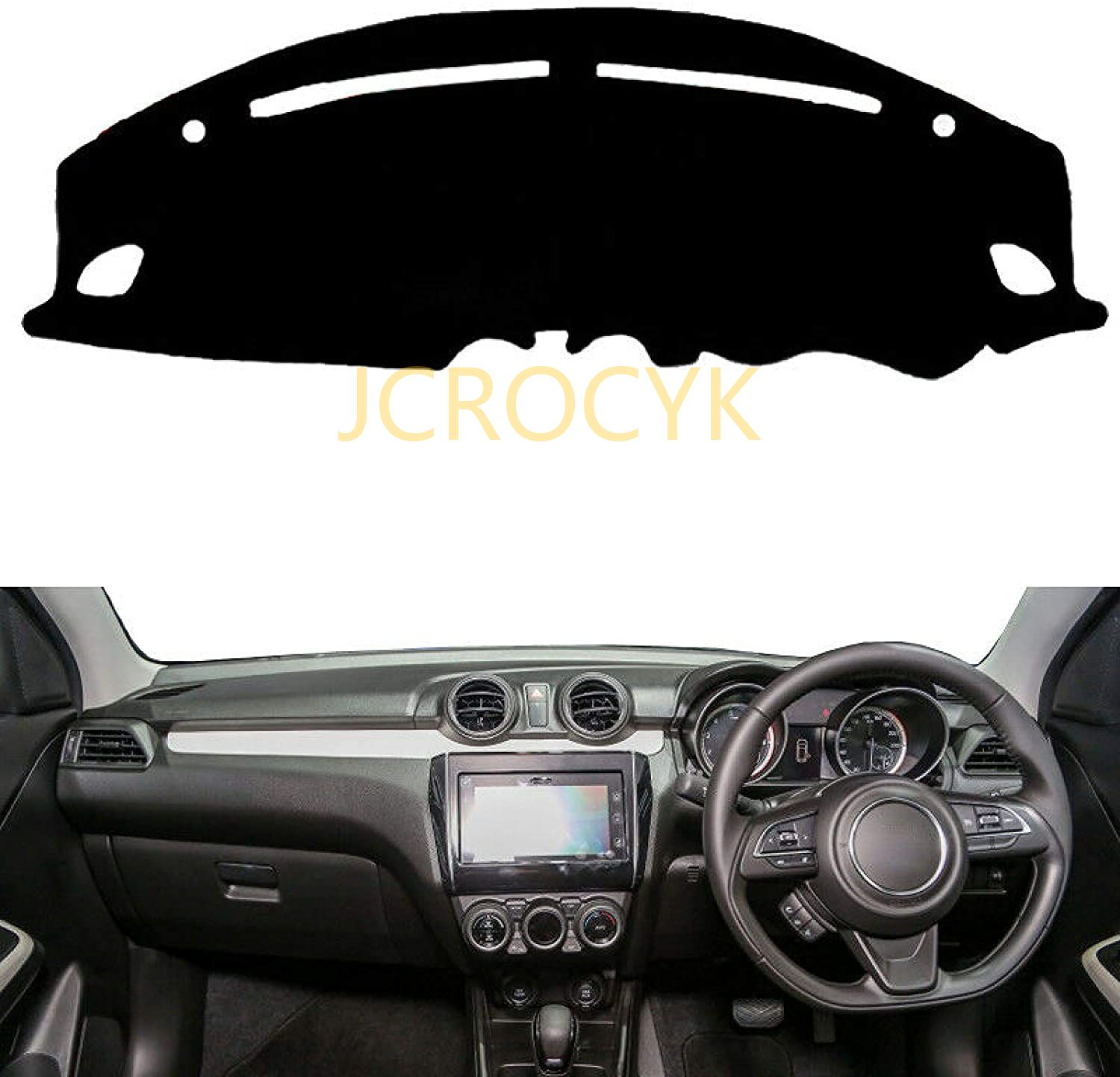 車内ダッシュボードマット適合スズキスイフト2018 2019 2020 ZC33S / 13S / 53S / C83S ダッシュボードカバー日焼け防止 ダッシュボード用の抗紫外線パッド車種専用設計インテリアアクセサリー耐熱性 耐久性 右手運転